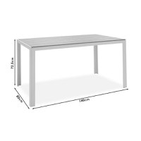 Masa de Gradina Nares Negru - Gri Inchis 140x80x72.5 cm - 4