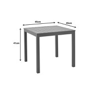 Masa de plaja Kliton, Pako World, Aluminiu, Antracit, 45x45x41 cm - 4