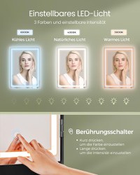 Masa de toaleta si machiaj Negru Vasagle 90x40x144.7 cm - 3