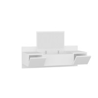 Masa de toaleta si machiaj suspendata Zakkum Alb 100x33x39.1 cm - 4