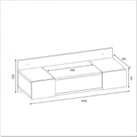 Masa de toaleta si machiaj suspendata Zakkum Alb 100x33x39.1 cm - 6