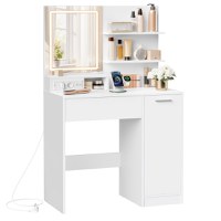 Masa de toaleta si machiaj Vasagle Alb 80x40x132.5 cm - 2