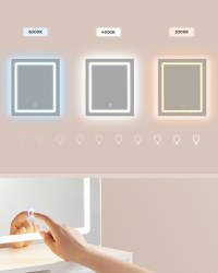 Masa de toaleta si machiaj Vasagle Alb 80x40x132.5 cm - 6