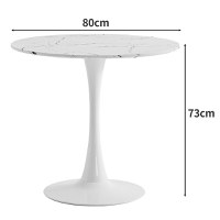 Masa dining Balou II, Pako World, MDF, Alb, 80x80x75 cm - 4