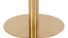Masa dining Bolzano, Alb si Auriu, 70x70x75 cm - Design Modern