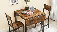 Masa Dining extensibila, Vasagle, Negru , 120x78x75 cm