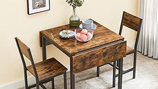 Masa Dining extensibila, Vasagle, Negru , 120x78x75 cm