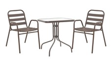 Masa dining Watson-Sussie, Pako World, Metal, Maro, 60x60x70 cm