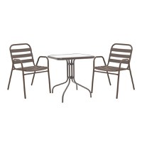 Masa dining Watson-Sussie, Pako World, Metal, Maro, 60x60x70 cm - 1