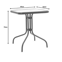 Masa dining Watson-Sussie, Pako World, Metal, Maro, 60x60x70 cm - 9
