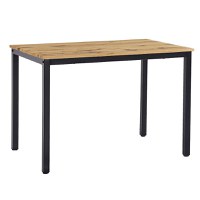 Masa dining Witte, Pako World, MDF, Sonoma cu picioare negre, 110x70x76 cm - 1