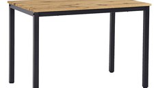 Masa dining Witte, Pako World, MDF, Sonoma cu picioare negre, 110x70x76 cm