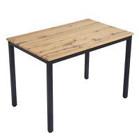 Masa dining Witte, Pako World, MDF, Sonoma cu picioare negre, 110x70x76 cm - 2