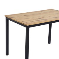 Masa dining Witte, Pako World, MDF, Sonoma cu picioare negre, 110x70x76 cm - 3