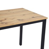 Masa dining Witte, Pako World, MDF, Sonoma cu picioare negre, 110x70x76 cm - 4
