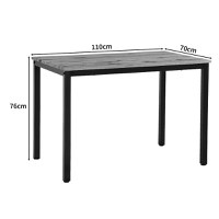Masa dining Witte, Pako World, MDF, Sonoma cu picioare negre, 110x70x76 cm - 6
