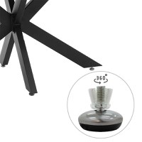 Masa Gilman MDF sonoma - culoare neagra 150x90x75cm - 5