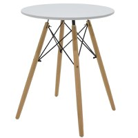 Masa Julita MDF alb si lemn de fag natural 60x60x73 cm - 1