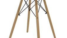 Masa Julita MDF alb si lemn de fag natural 60x60x73 cm