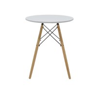 Masa Julita MDF alb si lemn de fag natural 60x60x73 cm - 2