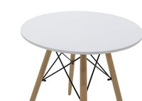 Masa Julita MDF alb si lemn de fag natural 60x60x73 cm - 3
