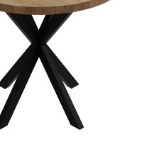 Masa Kalipso din melamina in nuanta naturala si picior din metal negru 70x70x75 cm - 3