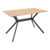 Masa Nerelis MDF naturala si picioare din metal negru 120x70x75 cm - 1