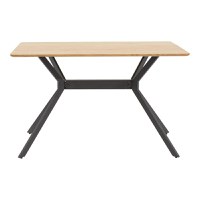 Masa Nerelis MDF naturala si picioare din metal negru 120x70x75 cm - 2