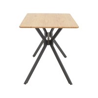 Masa Nerelis MDF naturala si picioare din metal negru 120x70x75 cm - 3