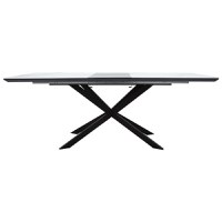 Masa Palan Extensibila Negru - Alb Gri 200x80x77 cm - 3