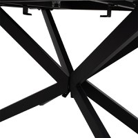 Masa Palan Extensibila Negru - Alb Gri 200x80x77 cm - 6