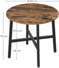 Masa Vasagle, 80x80x75cm - 5