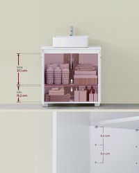 Masca lavoar V1 Vasagle Alb 60x30x60 cm - 3