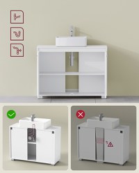 Masca lavoar V1 Vasagle Alb 60x30x60 cm - 4