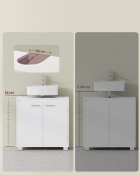 Masca lavoar V1 Vasagle Alb 60x30x60 cm - 7