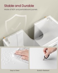 Masca lavoar V2 Vasagle Alb 60x30x60 cm - 5