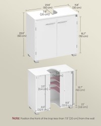 Masca lavoar V2 Vasagle Alb 60x30x60 cm - 6