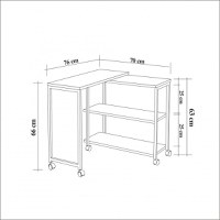 Masuta Auxiliara Melin Atlantic Pine-Negru - 8