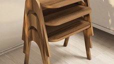 Masuta Auxiliara Paris - Walnut