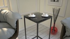 Masuta Auxiliara Pure Negru-Alb