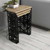 Masuta Auxiliara Stil Metal Ferforje - Oak - 2