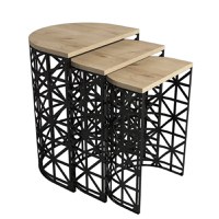 Masuta Auxiliara Stil Metal Ferforje - Oak - 4
