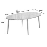 Masuta de cafea Barton Natural 90x45x40 cm - 6