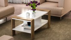 Masuta de Cafea Erica Alb-Walnut