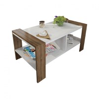 Masuta de Cafea Erica Alb-Walnut - 2