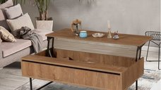 Masuta de Cafea Extensibila Est Walnut-Negru