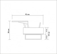 Masuta de Cafea Extensibila Est Walnut-Negru - 7