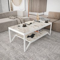 Masuta de Cafea Flora - Alb - 1