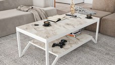 Masuta de Cafea Flora - Alb