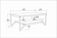 Masuta de Cafea Flora - Alb - 5